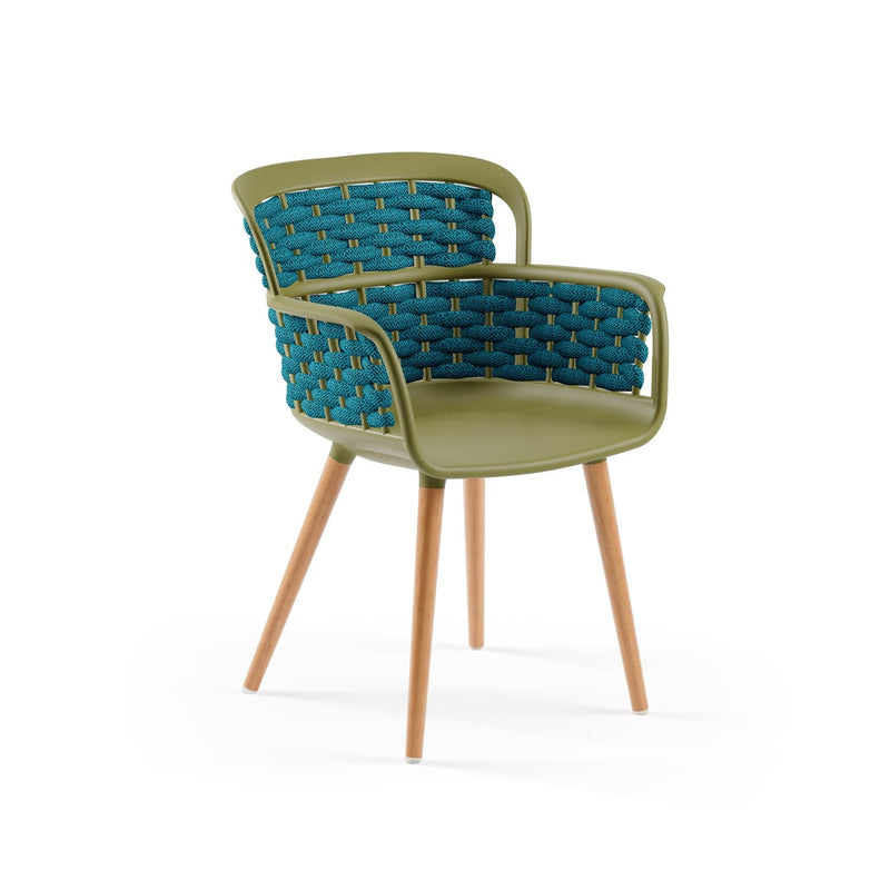 Atmacha Home & Living Armchair Khaki / Blue Eva-N Knitted Armchair