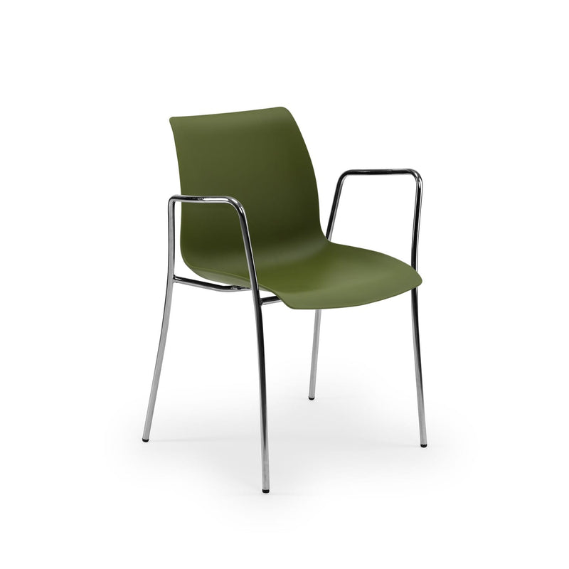 Atmacha Home & Living Armchair Khaki / Chrome Coated Laser-M Armchair