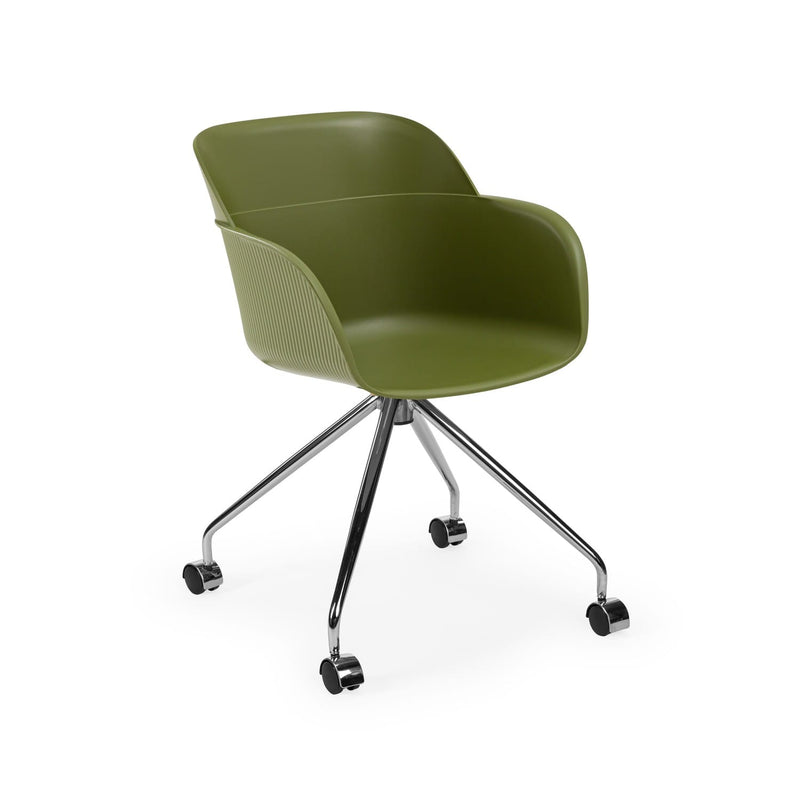 Atmacha Home & Living Armchair Khaki / Chrome Coated Shell-O Armchair