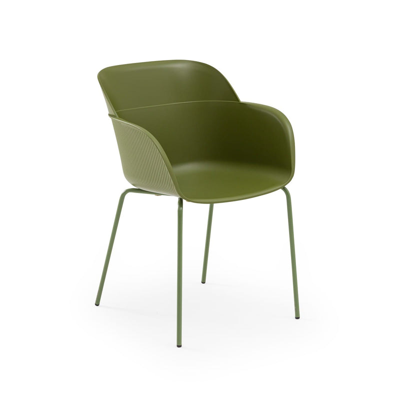 Atmacha Home & Living Armchair Khaki / Khaki Painted Metal Shell-M Armchair