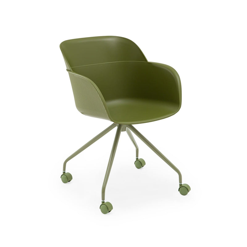 Atmacha Home & Living Armchair Khaki / Khaki Painted Metal Shell-O Armchair
