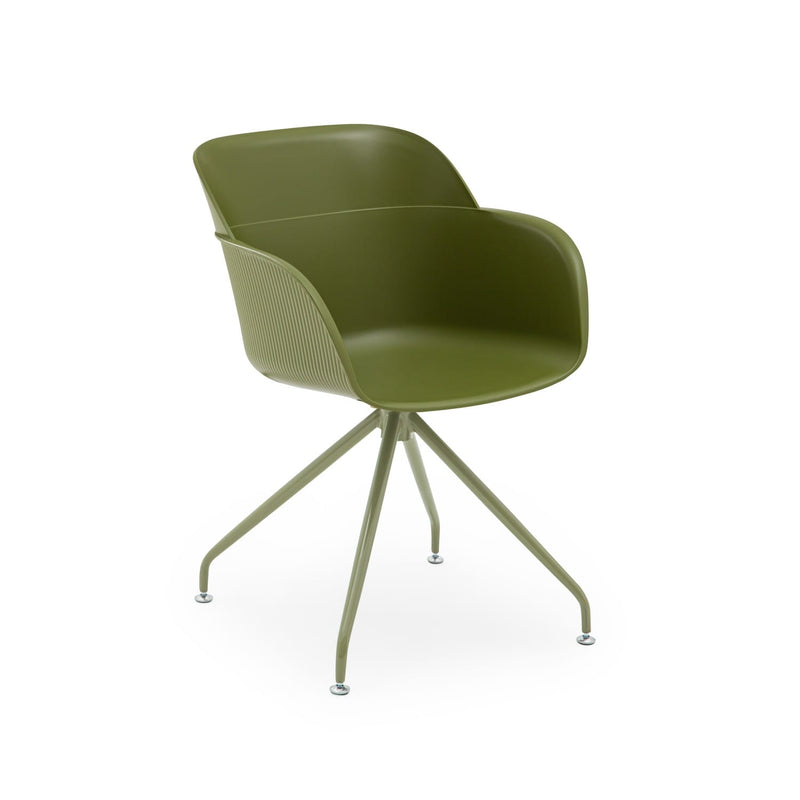 Atmacha Home & Living Armchair Khaki / Khaki Painted Metal Shell-Z Armchair