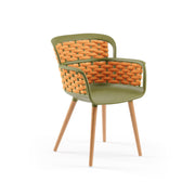 Atmacha Home & Living Armchair Khaki / Orange Eva-N Knitted Armchair