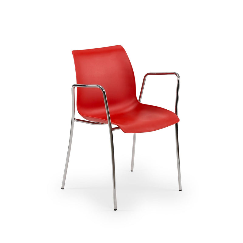 Atmacha Home & Living Armchair Red / Chrome Coated Laser-M Armchair