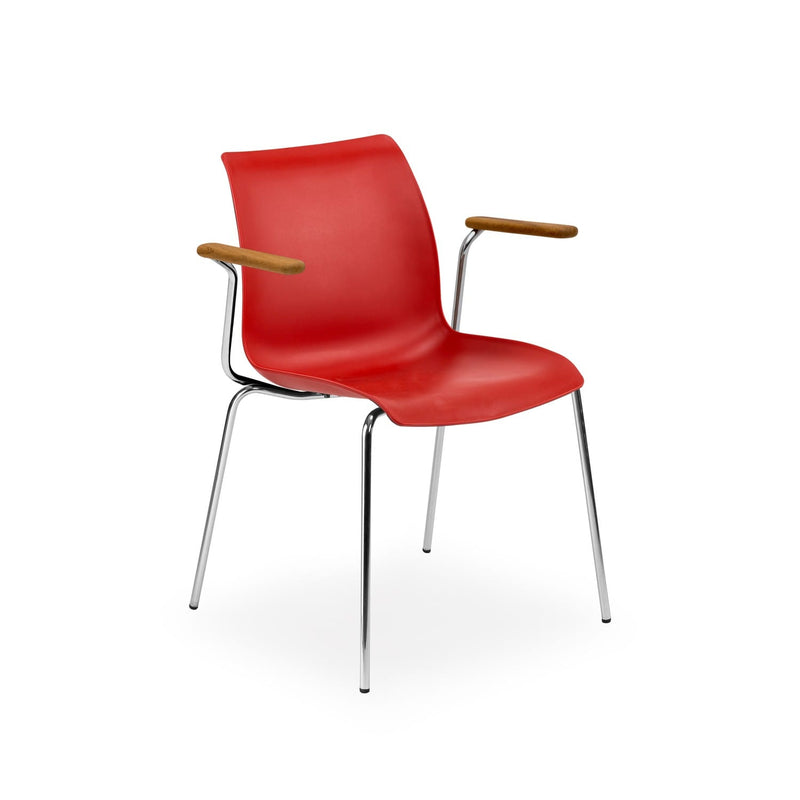 Atmacha Home & Living Armchair Red / Chrome Coated Laser-T Armchair