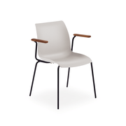 Atmacha Home & Living Armchair Upcycled Apricot Kernel / Black Painted Metal Laser-T Armchair
