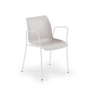 Atmacha Home & Living Armchair Upcycled Apricot Kernel / White Painted Metal Laser-M Armchair