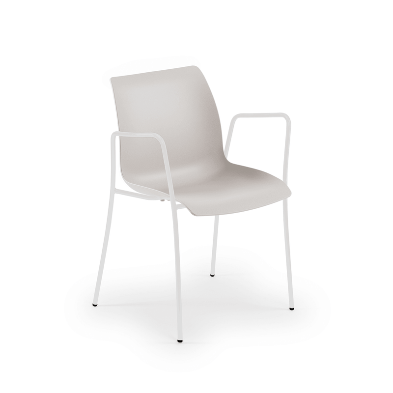 Atmacha Home & Living Armchair Upcycled Apricot Kernel / White Painted Metal Laser-M Armchair