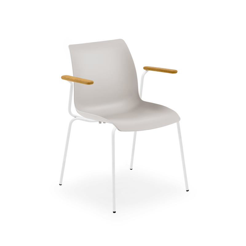 Atmacha Home & Living Armchair Upcycled Apricot Kernel / White Painted Metal Laser-T Armchair