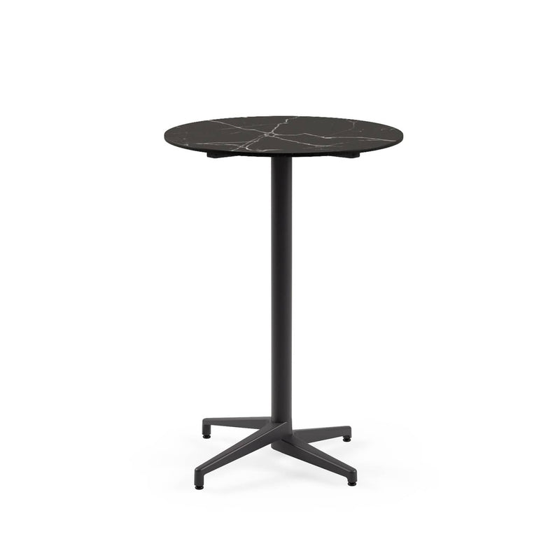 Atmacha Home & Living Bar Table Hpl/cpl Black Marble (5741 Palazzo) / Anthracite Moon-C Bar Ø77 cm | Fixed Bar Table