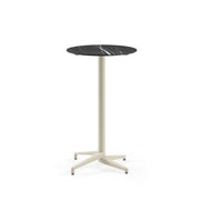 Atmacha Home & Living Bar Table Hpl/cpl Black Marble (5741 Palazzo) / Beige Moon-C Bar Ø69 | Fixed Bar Table