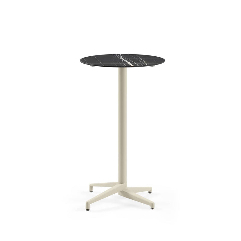 Atmacha Home & Living Bar Table Hpl/cpl Black Marble (5741 Palazzo) / Beige Moon-C Bar Ø69 | Fixed Bar Table