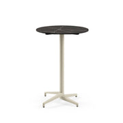 Atmacha Home & Living Bar Table Hpl/cpl Black Marble (5741 Palazzo) / Beige Moon-C Bar Ø77 cm | Fixed Bar Table