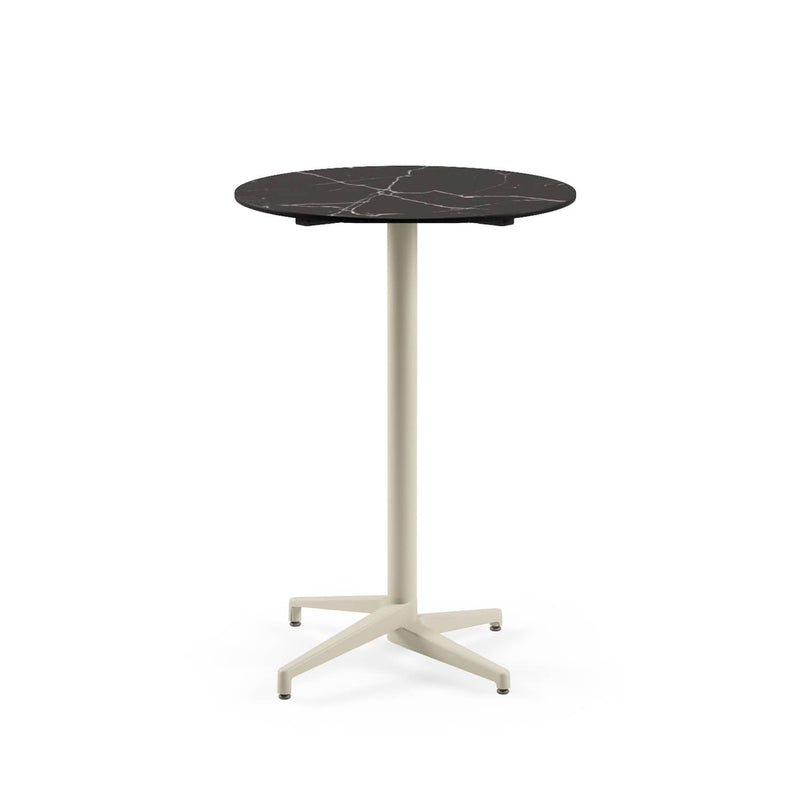 Atmacha Home & Living Bar Table Hpl/cpl Black Marble (5741 Palazzo) / Beige Moon-C Bar Ø77 cm | Fixed Bar Table
