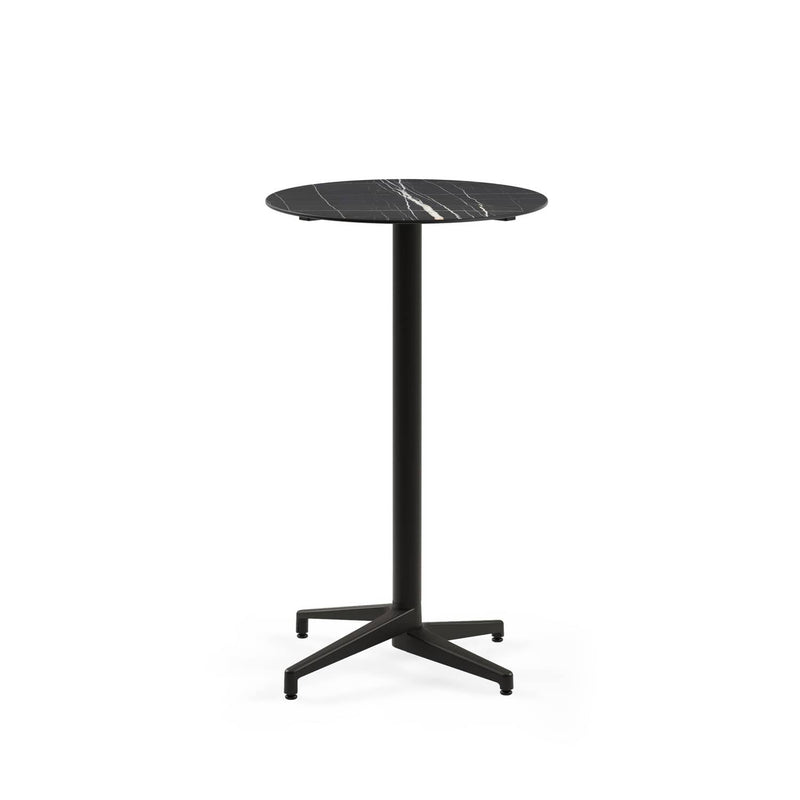 Atmacha Home & Living Bar Table Hpl/cpl Black Marble (5741 Palazzo) / Black Moon-C Bar Ø69 | Fixed Bar Table