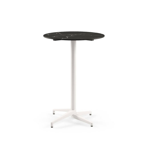 Atmacha Home & Living Bar Table Hpl/cpl Black Marble (5741 Palazzo) / Ivory White Moon-C Bar Ø77 cm | Fixed Bar Table