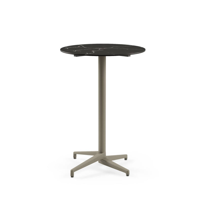 Atmacha Home & Living Bar Table Hpl/cpl Black Marble (5741 Palazzo) / Mink Moon-C Bar Ø77 cm | Fixed Bar Table