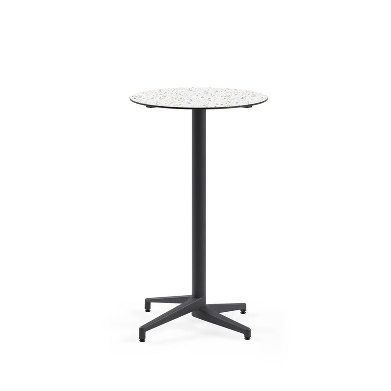 Atmacha Home & Living Bar Table Hpl/cpl Terrazzo-2 / Anthracite Moon-C Bar Ø69 | Fixed Bar Table