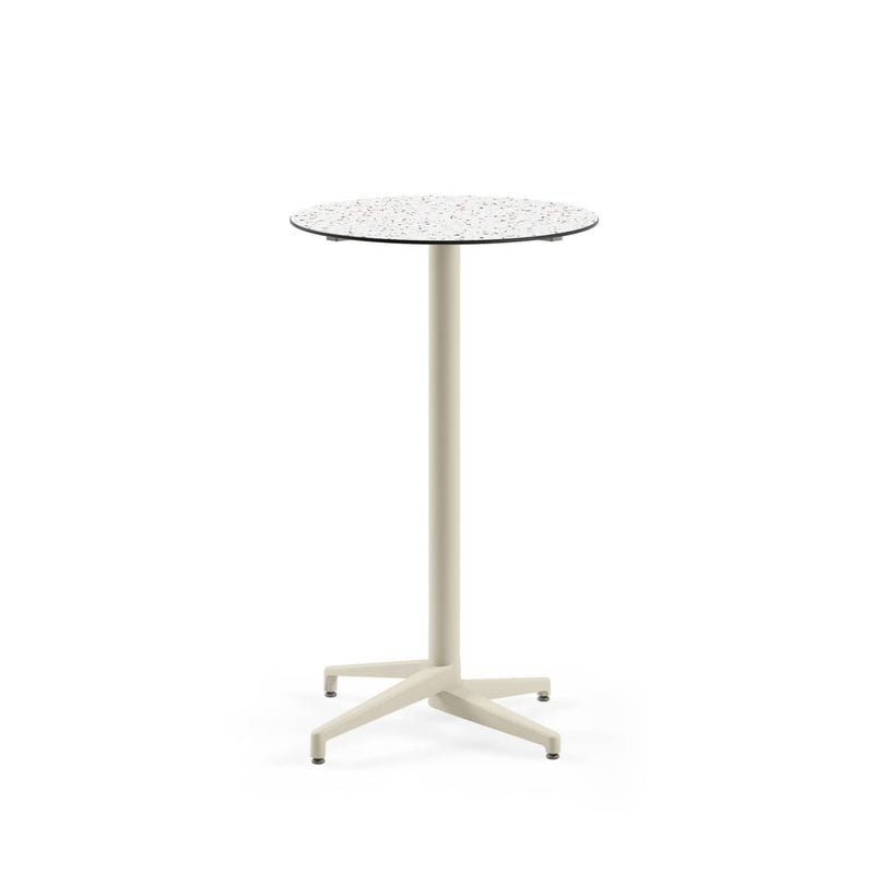 Atmacha Home & Living Bar Table Hpl/cpl Terrazzo-2 / Beige Moon-C Bar Ø69 | Fixed Bar Table