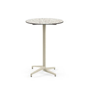 Atmacha Home & Living Bar Table Hpl/cpl Terrazzo-2 / Beige Moon-C Bar Ø77 cm | Fixed Bar Table