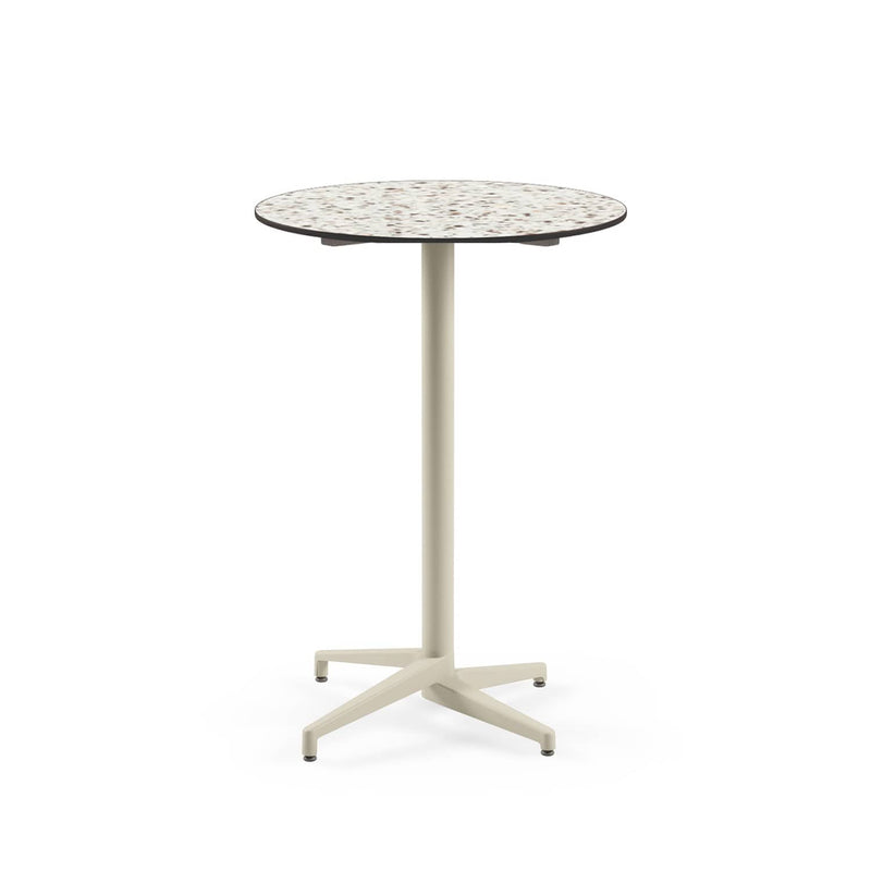 Atmacha Home & Living Bar Table Hpl/cpl Terrazzo-2 / Beige Moon-C Bar Ø77 cm | Fixed Bar Table