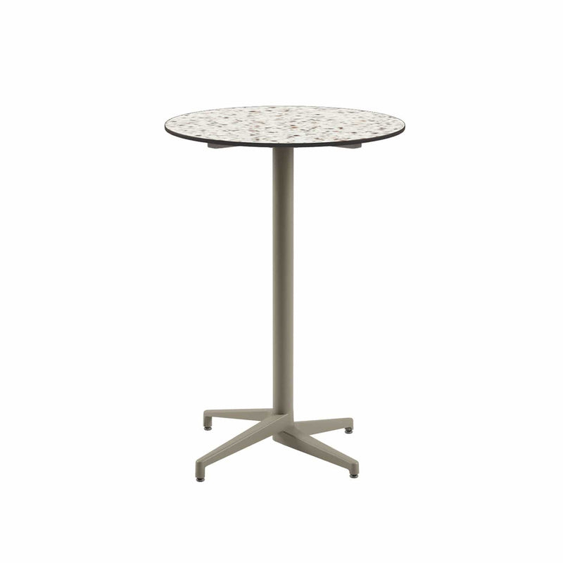 Atmacha Home & Living Bar Table Hpl/cpl Terrazzo-2 / Mink Moon-C Bar Ø77 cm | Fixed Bar Table