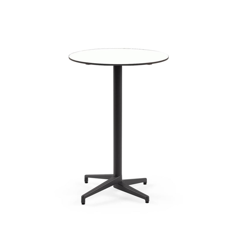 Atmacha Home & Living Bar Table Hpl/cpl White / Anthracite Moon-C Bar Ø77 cm | Fixed Bar Table