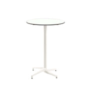 Atmacha Home & Living Bar Table Hpl/cpl White / Ivory White Moon-C Bar Ø77 cm | Fixed Bar Table