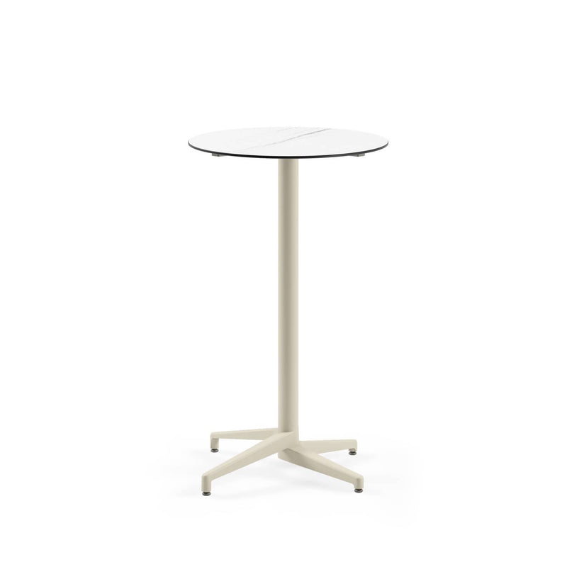Atmacha Home & Living Bar Table Hpl/cpl White Marble / Beige Moon-C Bar Ø69 | Fixed Bar Table