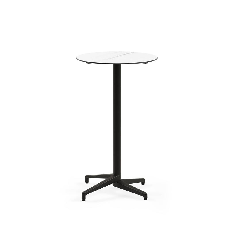 Atmacha Home & Living Bar Table Hpl/cpl White Marble / Black Moon-C Bar Ø69 | Fixed Bar Table