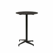 Atmacha Home & Living Bar Table Hpl/cpl White Marble / Black Moon-C Bar Ø77 cm | Fixed Bar Table