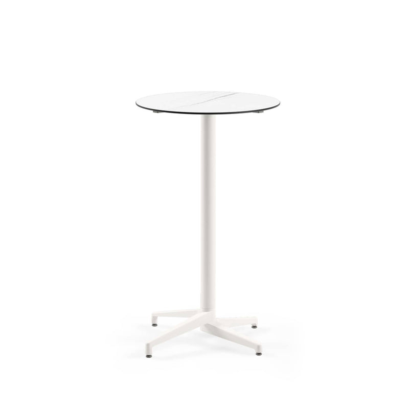 Atmacha Home & Living Bar Table Hpl/cpl White Marble / Ivory White Moon-C Bar Ø69 | Fixed Bar Table