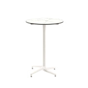 Atmacha Home & Living Bar Table Hpl/cpl White Marble / Ivory White Moon-C Bar Ø77 cm | Fixed Bar Table