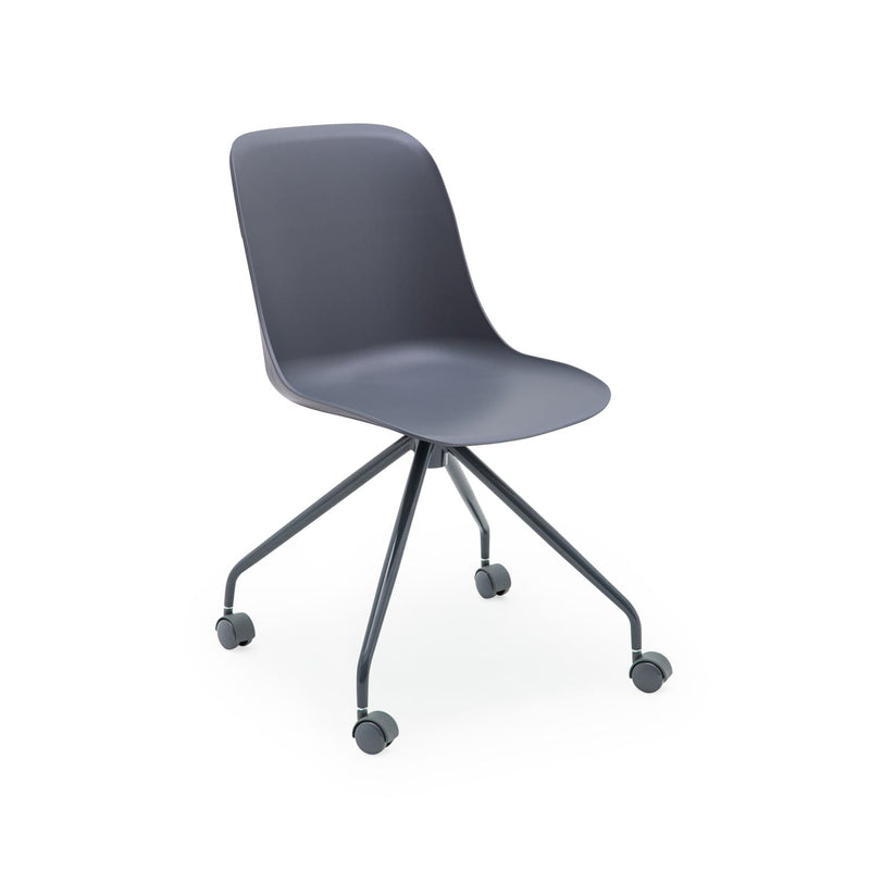 Atmacha Home & Living Chair Anthracite / Anthracite Coated Metal Shell-O Chair
