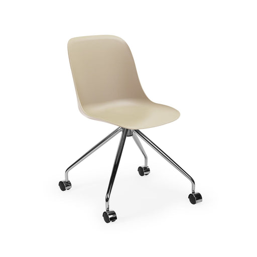 Atmacha Home & Living Chair Beige / Chrome Coated Shell-O Chair