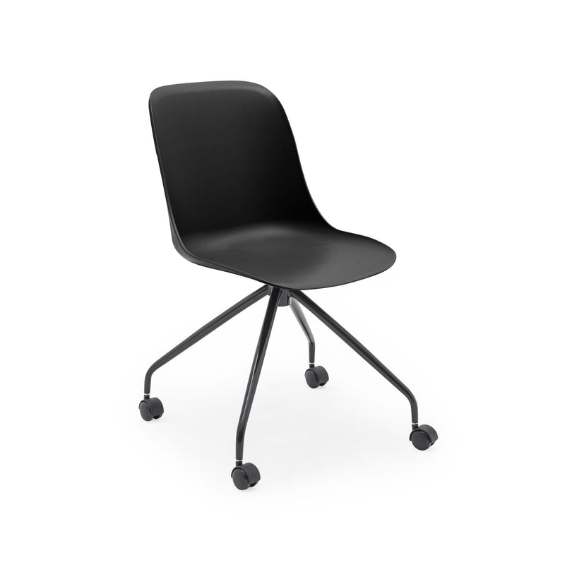 Atmacha Home & Living Chair Black / Black Painted Metal Shell-O Chair