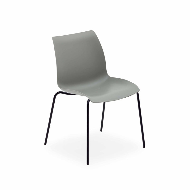 Atmacha Home & Living Chair Cement Gray / Black Painted Metal Laser-M Chair