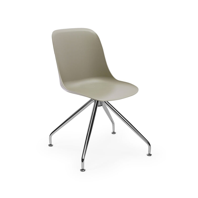 Atmacha Home & Living Chair Cement Gray / Chrome Coated Shell-Z Chair