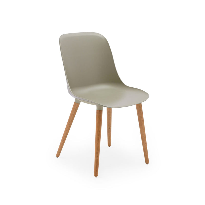 Atmacha Home & Living Chair Cement Gray / Natural Beech Shell-N Chair