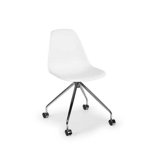Atmacha Home & Living Chair Ivory White / Chrome Coated Eos-O Chair