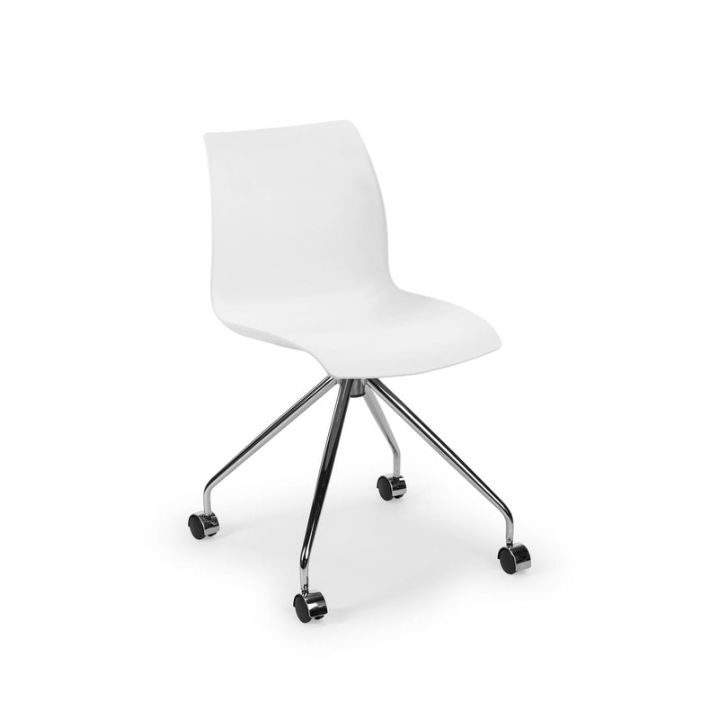 Atmacha Home & Living Chair Ivory White / Chrome Coated Laser-O Chair