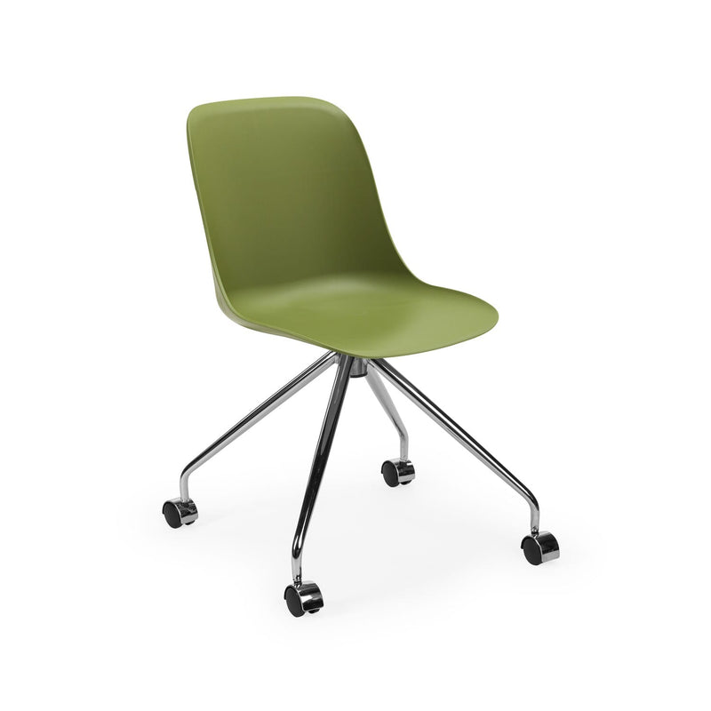 Atmacha Home & Living Chair Khaki / Chrome Coated Shell-O Chair
