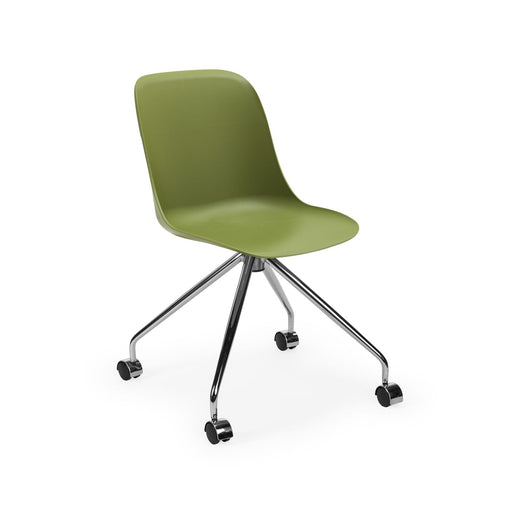Atmacha Home & Living Chair Khaki / Chrome Coated Shell-O Chair