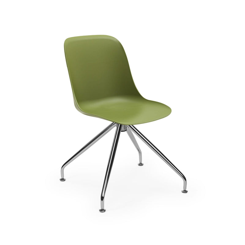 Atmacha Home & Living Chair Khaki / Chrome Coated Shell-Z Chair