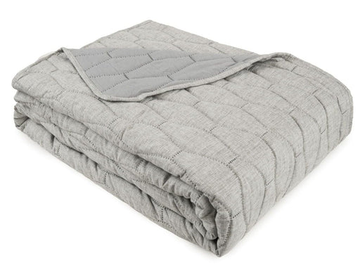 Atmacha Home & Living Cushion 200x230 cm / Grey MELANGE LINEN LOOK QUILT -GREY / 200x230 cm