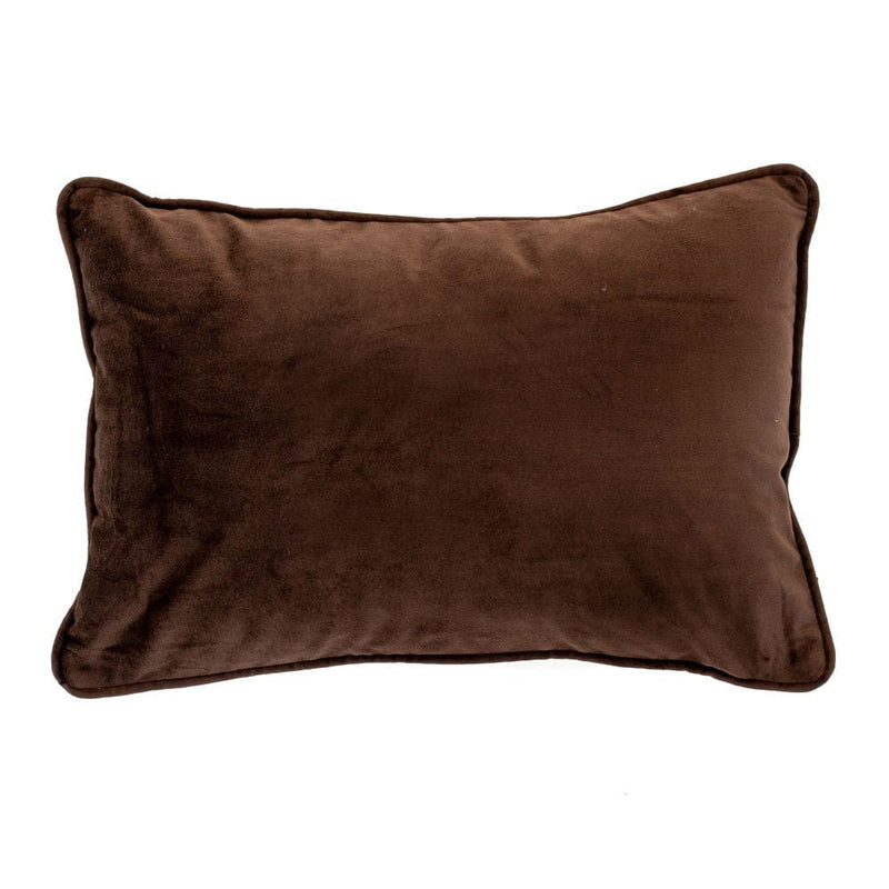 Atmacha Home & Living Cushion 30x45 cm / Assorted VELVET PIPED CUSHION CHOCOLATE 30 X 45 30x45 cm