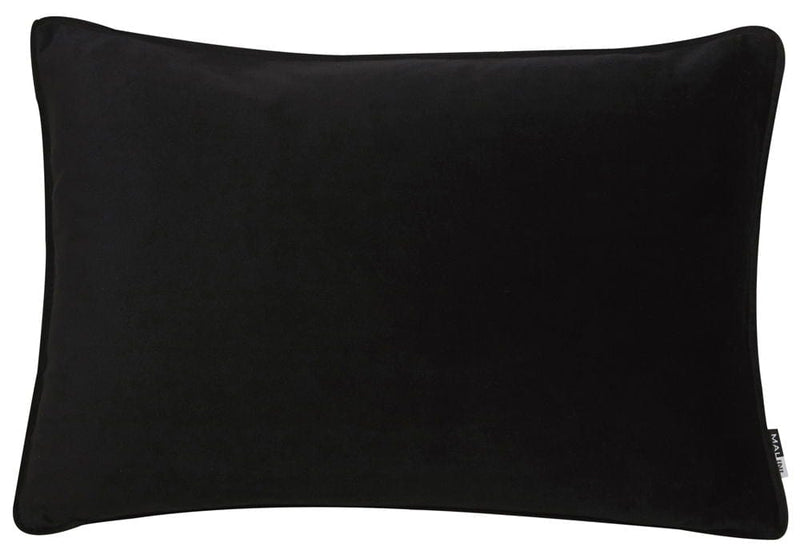Atmacha Home & Living Cushion 30x45 cm / Black VELVET PIPED CUSHION 30 X 45 BLACK / 30x45 cm