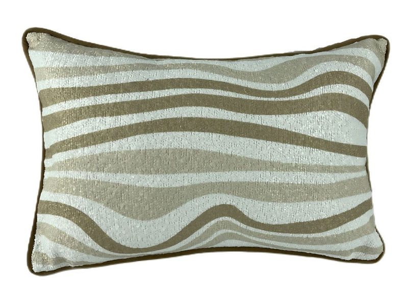 Atmacha Home & Living Cushion 30x45 cm / Taupe WAVE PRINT ON BOUCLE TAUPE  30 X 45 Taupe / 30x45 cm