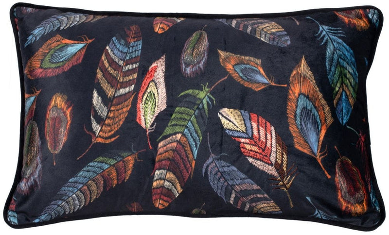 Atmacha Home & Living Cushion 30x50 cm / Assorted Printed Feather cushion on velvet with emb an 30x50 cm