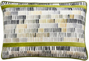 Atmacha Home & Living Cushion 35x50 cm / Olive OLIVE PRINTED LINES WITH VELVET APP Olive / 35x50 cm